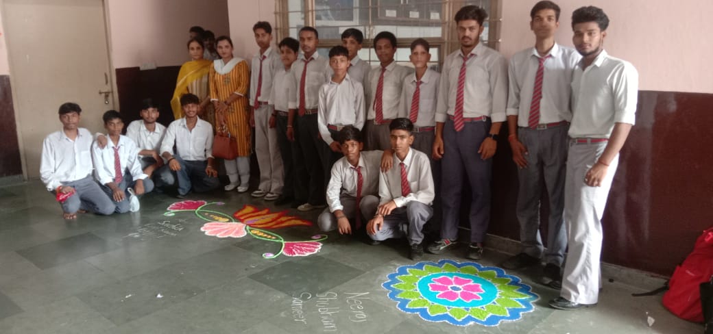 ORGANIZED RANGOLI MAKING COMPETITION
